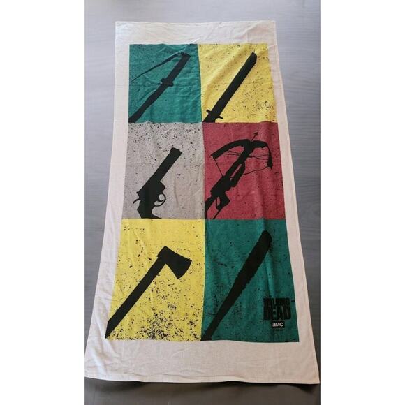 Walking Dead AMC Supply Box Beach Towel 60" X 24" New Zombie Wincraft 2018 - Picture 1 of 7